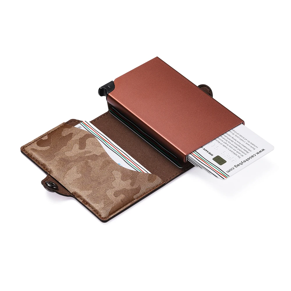 Vintage Leather Card Holder Men RFID Wallets Small Money Bag Slim Mini Multifunction Purse Business Smart Wallet