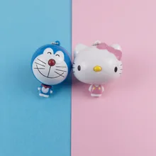 Большая головка Jingle Blue Fat KT Cat Выдвижная маленькая лента измеряет многофункциональный брелок автомобильный мешок Подарочный кулон