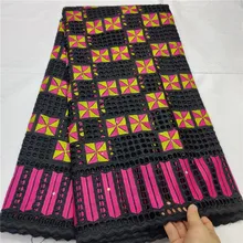 5 лет швейцарская кружевная ткань Дубай Тяжелая вышитая бисером африканская кружевная ткань хлопковое кружево «швейцарская вуаль» в швейцарском стиле 4L1013