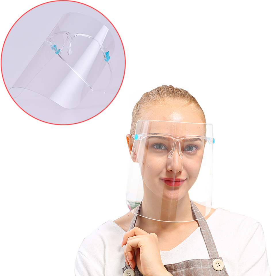 Transparent Anti-droplet Mask Full Screen Rotective Faceshield Cover Visor Dust Proof Anti Saliva Fog Plastic Baffle