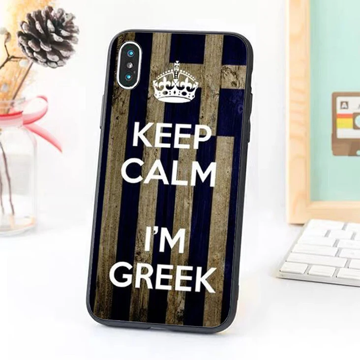Bernandez 5 5S SE 6 6S TPU phone case cover for iPhone 7 8 plus X Xs Max XR Keep Calm I'm Greek |