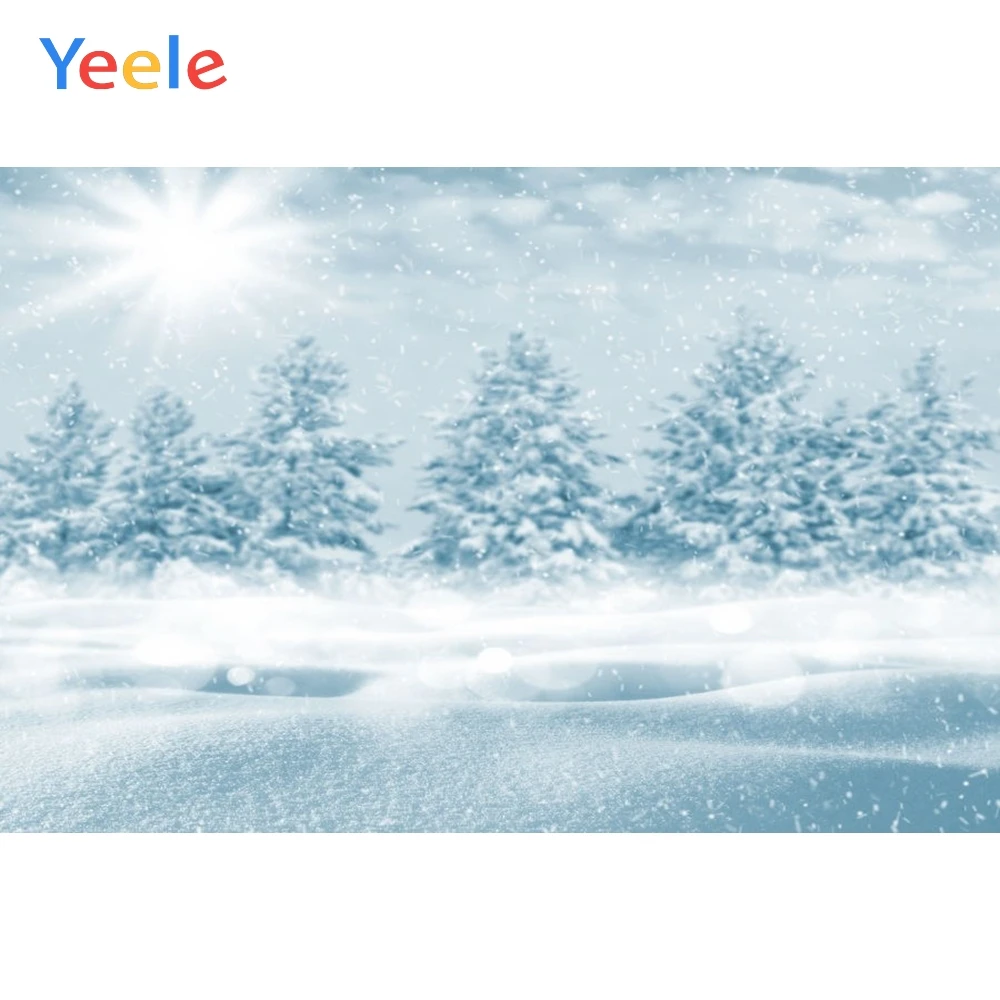 

Yeele Christmas Tree Winter Forest Snow Snowflake Background Vinyl Dreamy Baby Portrait Photography Backdrop For Photo Studio