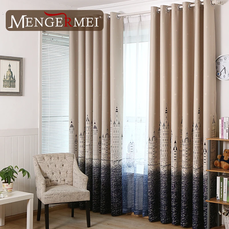 MENGERMEI Gradient Curtains Brown Blackout Curtain For Living Room Window for Children Bedroom Kitchen Drapes 7 | Дом и сад