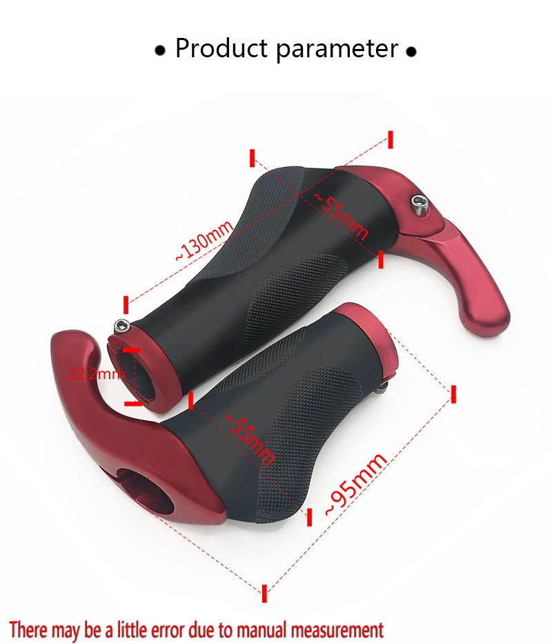 Poignées De Guidon Ergonomiques MTB – Caoutchouc Avec Embouts – Pour VTT/VTT