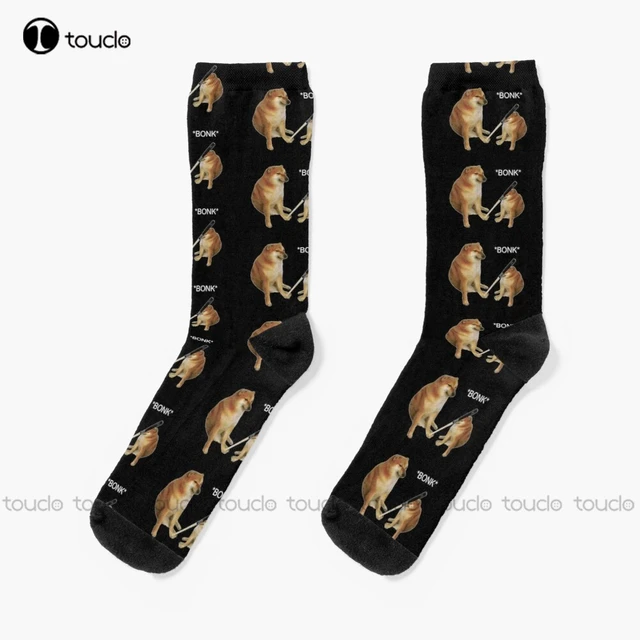 Kurv frill olie Bonk Meme Hund Gehen Zu Geil Gefängnis Dogen Cheems Bonk Hund Socken  Baumwolle Socken Für Männer Weihnachten Neue Jahr Geschenk 360 ° Digital  Print _ - AliExpress Mobile