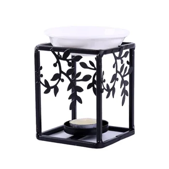 

Iron Aromatherapy Furnace Geometric Design Oil Burner Candle Holders Lamp Decorations Living Room Burner