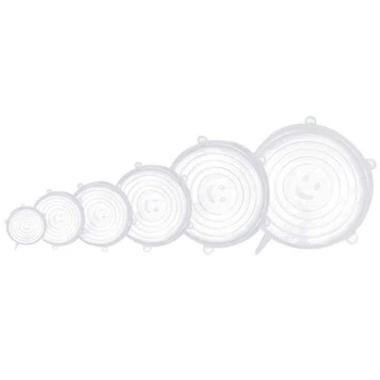

Silicone Stretch Lids,12 Pack Reusable Durable And Expandable Lids To Keep Food Fresh,Fit Various Sizes And Shapes Of Containers