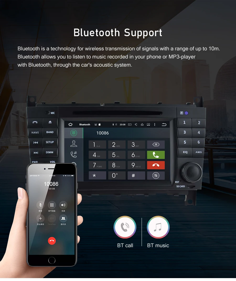 Flash Deal Android 9.0 Car GPS Navigation Radio Stereo For Mercedes Benz/Sprinter/W203/a180 2008-2012 Auto Audio WIFI DVD Video Multimedia 5