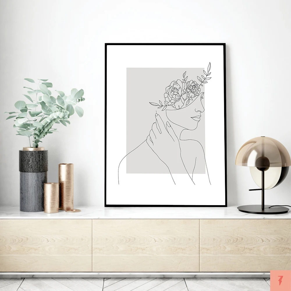 Abstract-Women-Line-Drawing-Nordic-Posters-Prints-Modern-Canvas-Painting-Wall-Art-Flower-Girl-Wall-P (11)