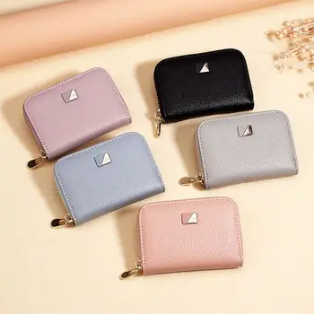 

Fashion Leather Small Wallet Coin Change Zipper Pocket Purse Credit Card Holder M5TE
