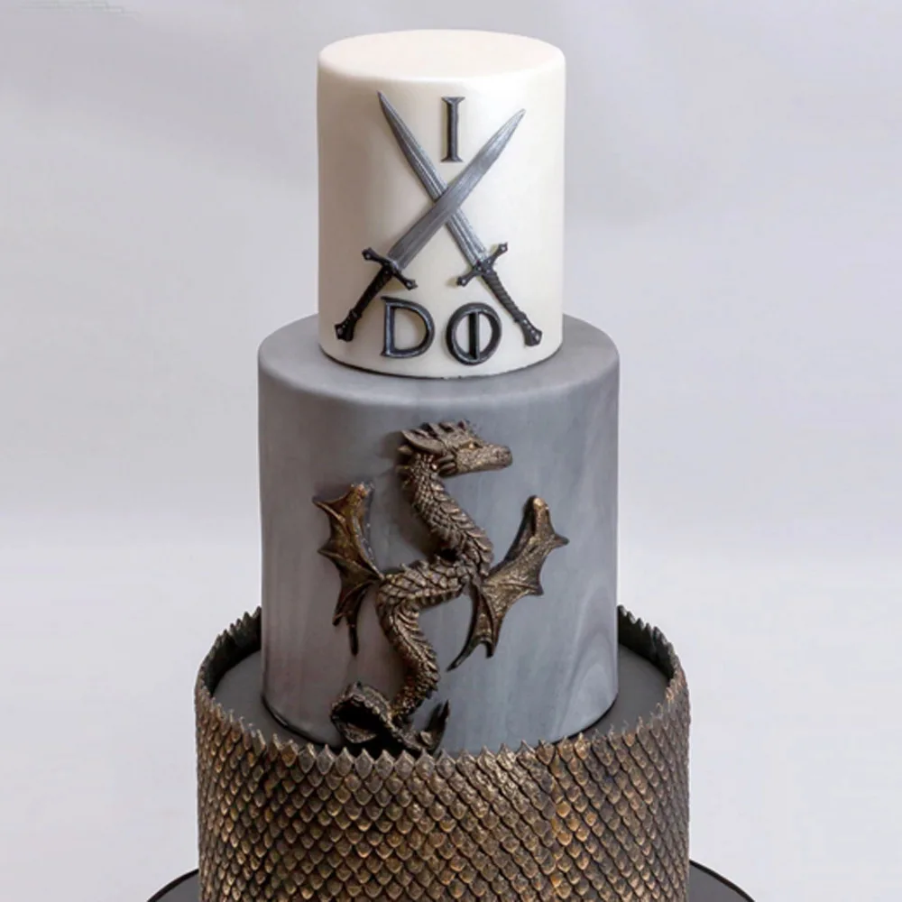 Различные динозавры торт силиконовые формы помадка кружева плесень день рождения торт украшения инструменты шоколадная мастика формы k406