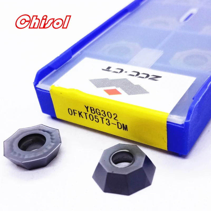 carbide milling inserts OFKT05T3-DM YBG202 YBG302 YBG102 YBG205 YBM251 45 degree face mill inserts for steel& stainless steel