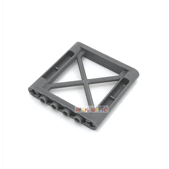 5pcs DIY Building Blocks Support Frame Bricks 6x6 Dots Educational Plastic Toys for Children Compatible Brands Kids Gifts 64448 Dark Gray 5pcs