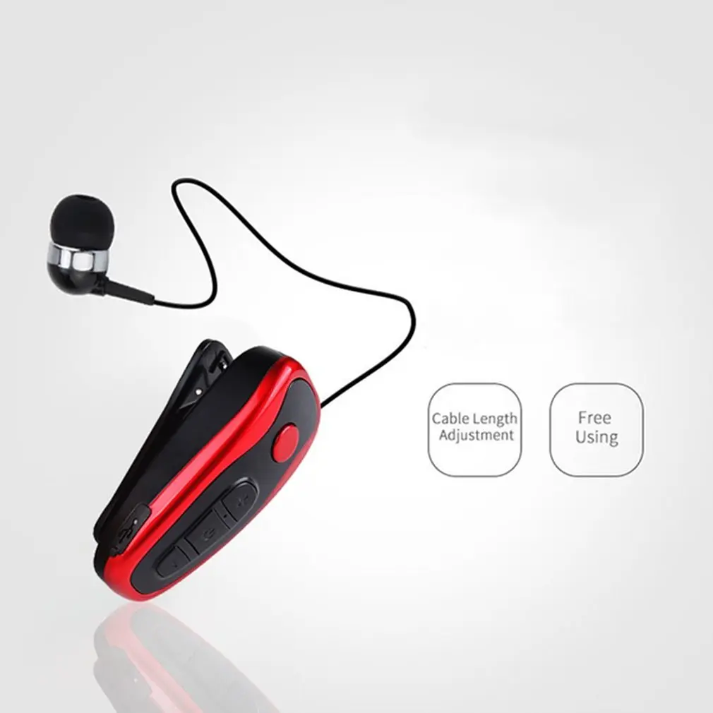 Wireless BT Headset With Vibration Voice Report Long Standby Mini Earphone With Microphone Music Stereo Headset