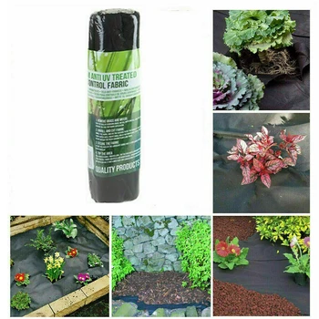 

5x1m Flower Beds Ground Cover Driveway Weed Control Fabric Agriculture Decking Garden Landscape Outdoor Border Membrane Anti UV