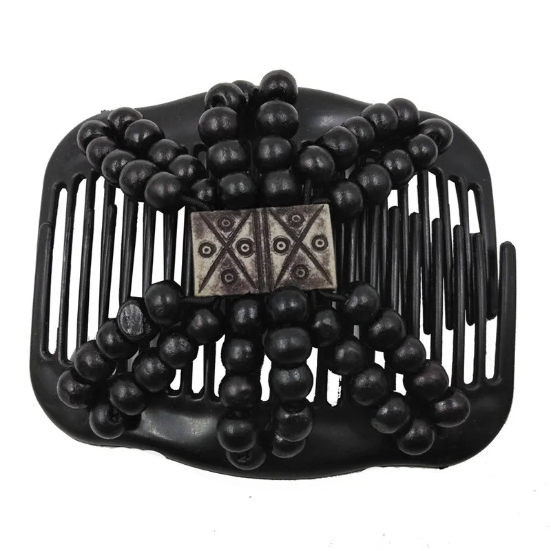 Vintage Magic Hair Comb Women Elastic Beads Hair Accessories Bun Holder Hair Clips Claw Comb-Stay Stretchy Headwear Hair Styling small hair clips