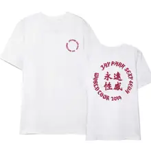 Kpop jay park пикантные 4evr концерт такой же печати Круглая горловина футболка с коротким рукавом мужская мода Летний стиль футболка 7 видов цветов