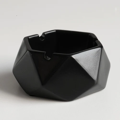 6 Side Shape Black Переносная пепельница из смолы с крышкой для подарка домашний офис отель открытый бездымный Пепельница держатель домашний декор - Цвет: 6 Side Shape Black