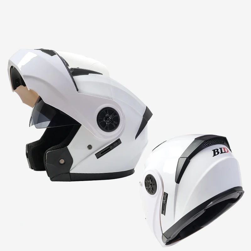 Doppia Visiera Moto Casco Moto Casco Moto Flip Up Casco Motocross Sicurezza Modulare Moto Capacete Dot Omologato Casco