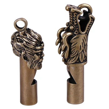 

1pc Outdoor Survival Whistle Dragon Statue Pattern Brass For Camping Hiking Fishing Travel Rescue Emergency Kits EDC Keychain