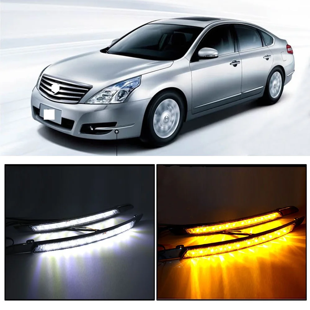 CAPQX для Nissan Teana 2008 2009 2010 светодиодный DRL Дневной светильник вождения головной