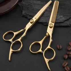 Professional Barber 6 inch Hair Scissors Many Color Hair Shears Scissor Stainless Steel Bangs Cut Thinning  Hairdressing