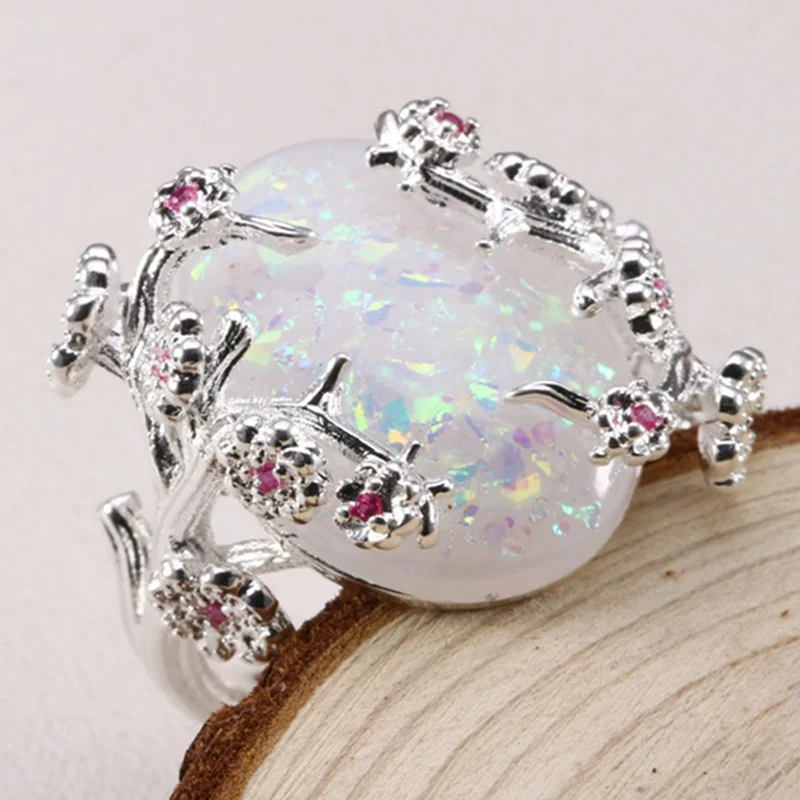 Женское кольцо с имитацией опала в китайском стиле|Обручальные кольца| |