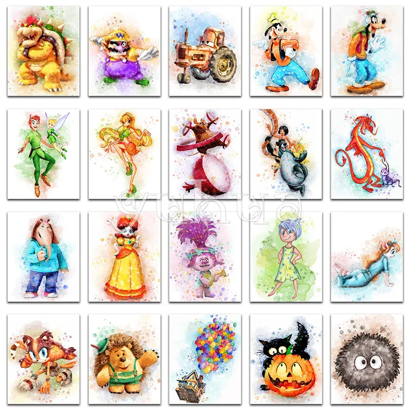 

5D Diamond painting Mickey Mouse Cartoon dog cat girl Full Square Diamond embroidery Cross stitch Round Diamond mosaic sale gift