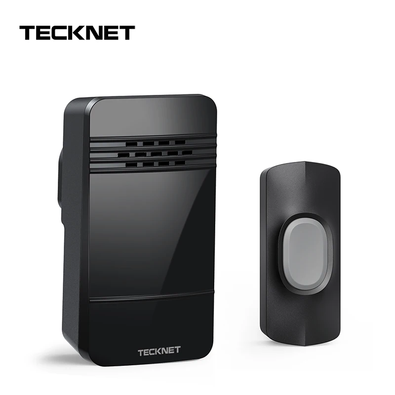 

TeckNet IP44 Waterproof Wireless Doorbell EU/UK Plug 32 Tunes 150M Remote Control Smart Cordless Anti Theft Home Door Bell