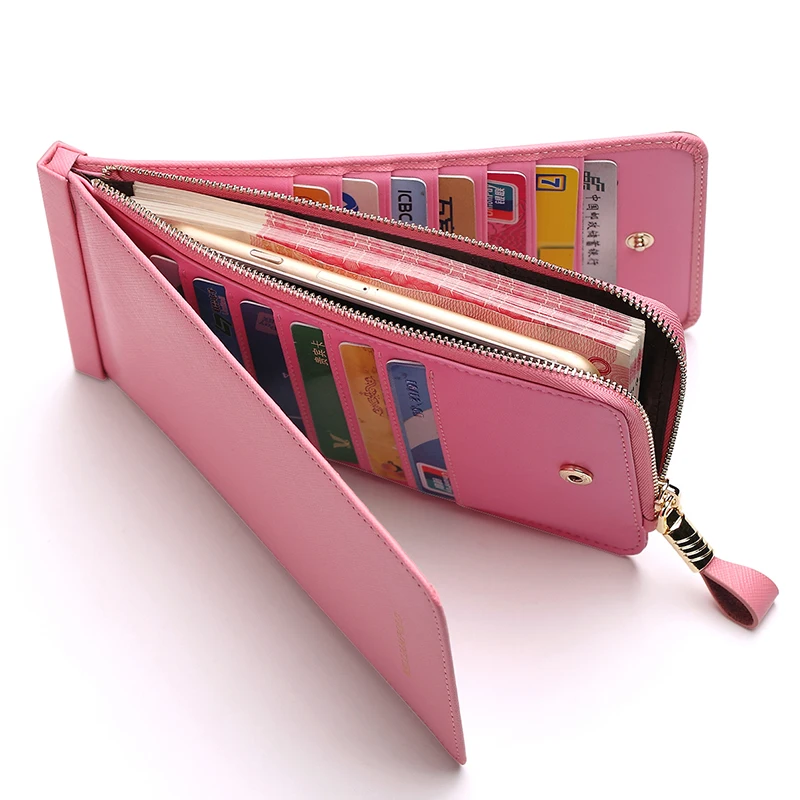 WilliamPolo New Product Long Wallet Multi-Card Holder Simple Large-Capacity Card Holder Women's Wallet Bank Card Holder P266 WilliamPolo New Product Long Wallet Multi-Card Holder Simple Large-Capacity Card Holder Women's Wallet Bank Card Holder P266
