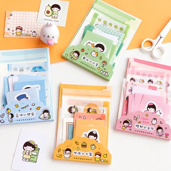 

Creative Cute Stickers Hand Account Material Envelope Paper Set Student Note Paper Hand Account Sticker Combination Stationery