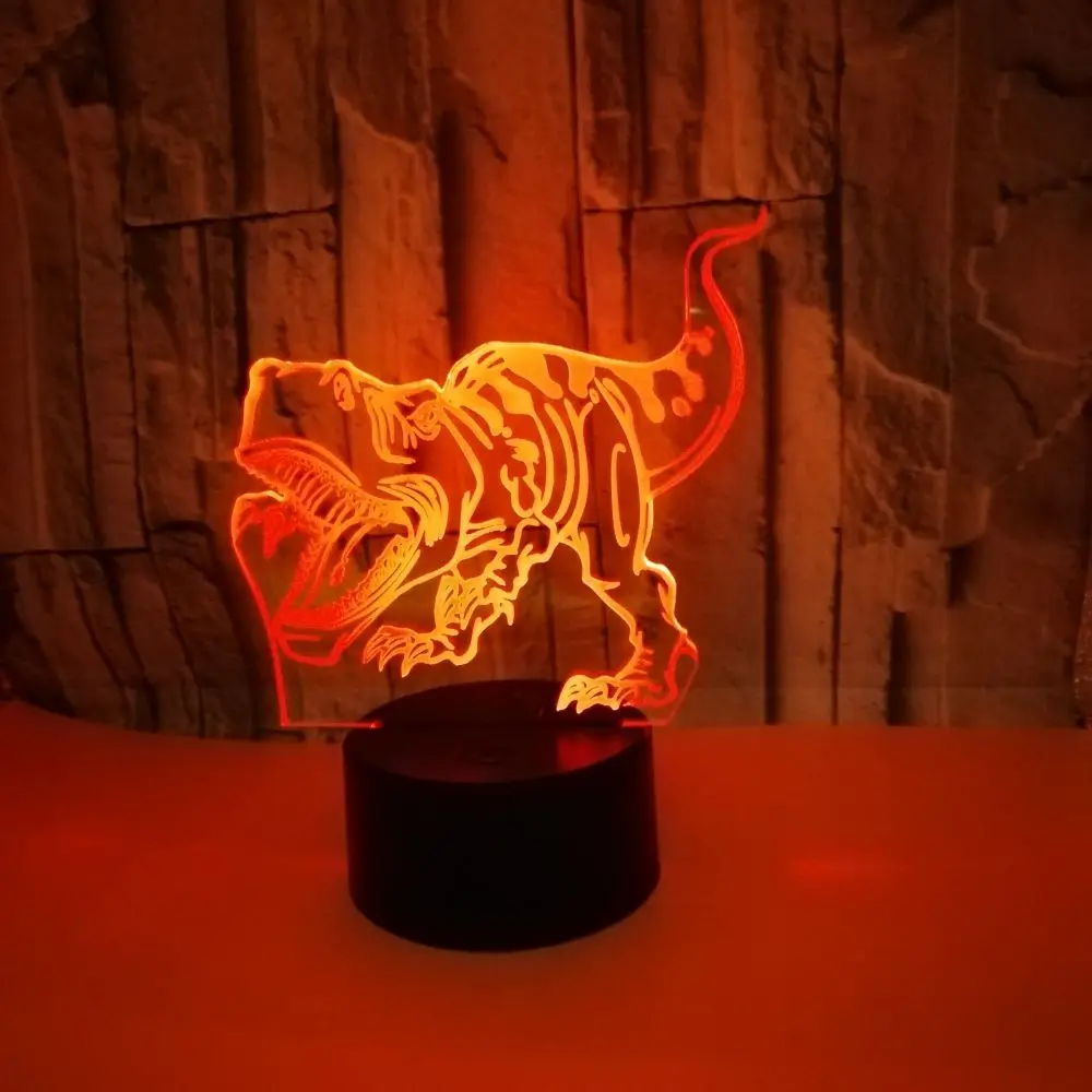 

Electricity Supplier New Style Adjustable Dinosaur 3D Night Lamp Colorful Remote Control Touch Control Gift Atmosphere 3D LED Sm