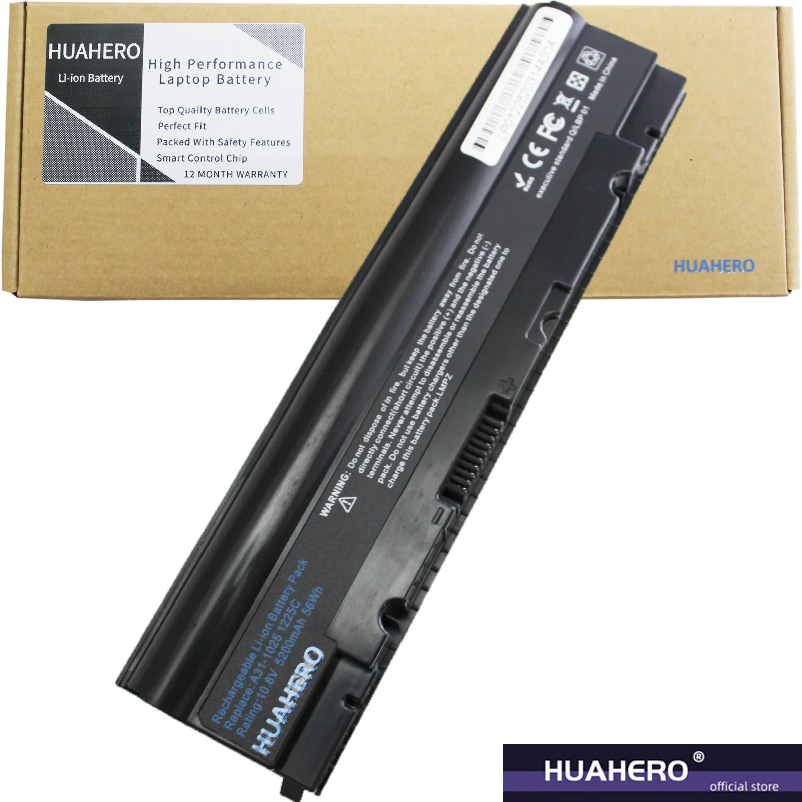 

HUAHERO Battery For Asus A31 - 1025 A32 - 1025 For Eee PC 1025 1025C 1025CE 1225 1225B 1225C R052 R052C R052CE RO52 RO52C RO52CE