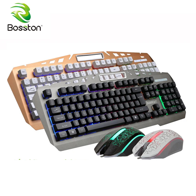 Bosston Механическая сенсорная USB Проводная Подсветка 104 клавиш игровая клавиатура и