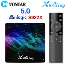 X88 King 4GB 128G Amlogic S922X TV Box Android 9.0 Dual Wifi BT5.0 1000M 4K Google Play Store Netflix Youtube 4K Media Player