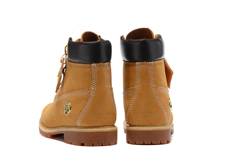 TIMBERLAND мужские золотые ботинки премиум класса на молнии, мужские ботильоны из натуральной кожи пшеничного желтого цвета на шнуровке, повседневная обувь 6735R
