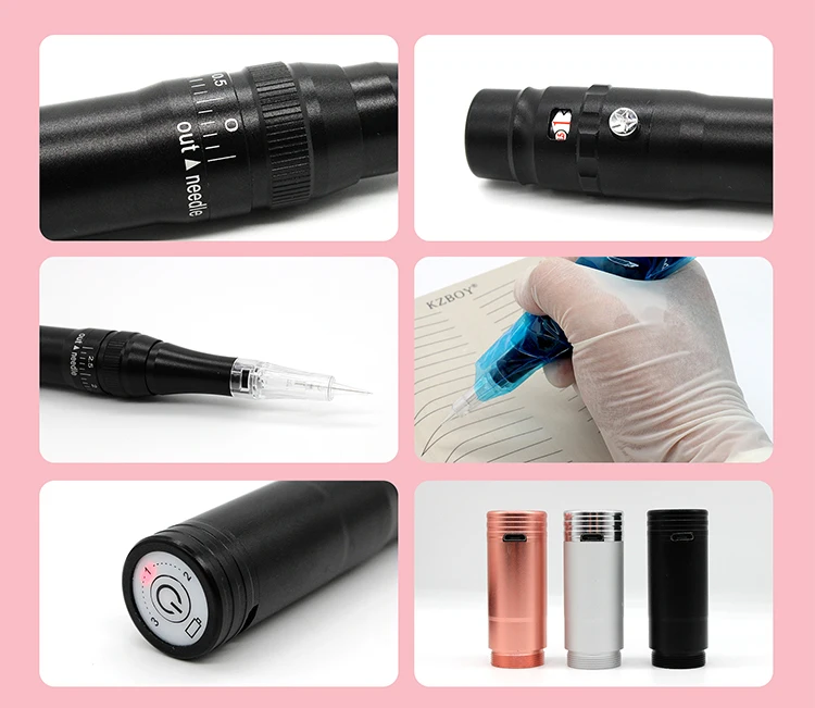 KZBOY Professional Microshading Machine Supplies Wireless PMU Pen Lips Eyebrow Tattoo Device Permanent Makeup Machine