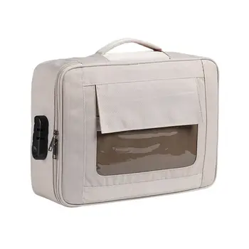 

Visible Password Double Layer Files Bag Briefcase Document Pouch Business Travel