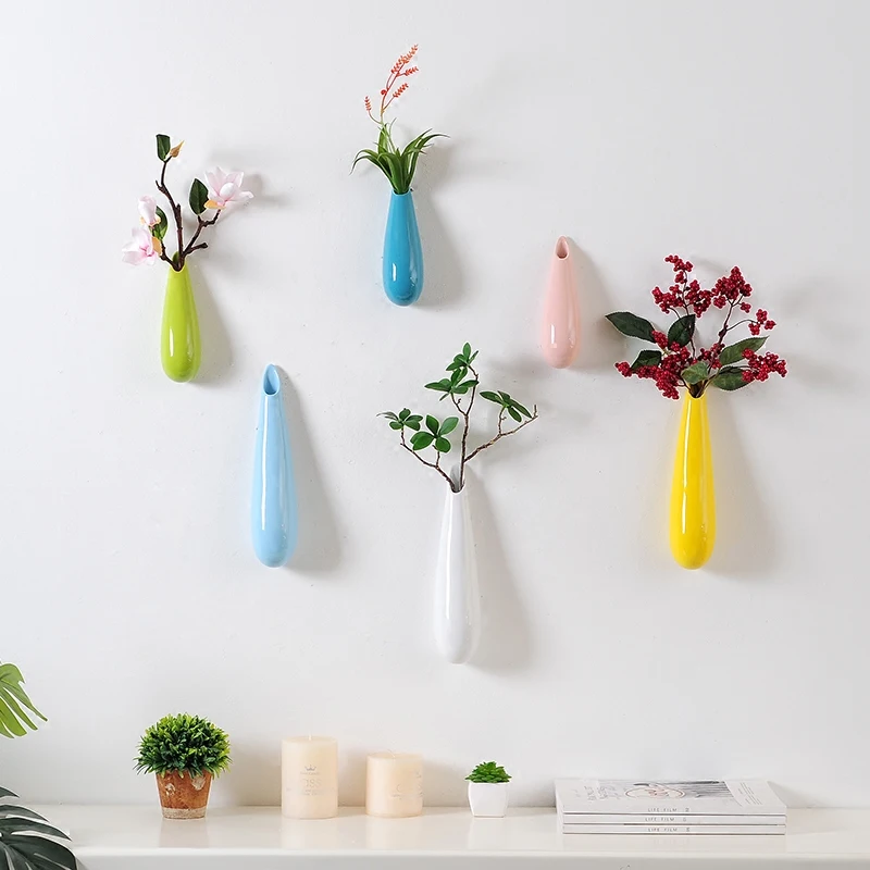 Creative-Droplet-Shape-Ceramic-Wall-Vase-Hanging-Chinese-Porcelain-Flower-Vases-Modern-Home-Living-Room-Restaurant (1)