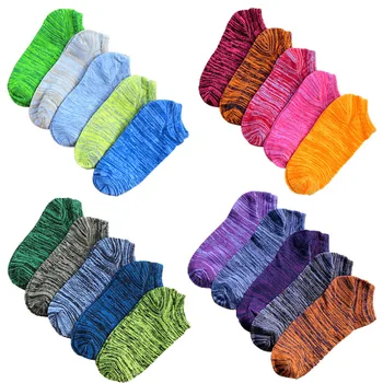 

PEONFLY 5Pairs/lot Men Women Cotton Socks Summer Thin Breathable Slippers Socks High Quality No Show Boat Socks Short Men