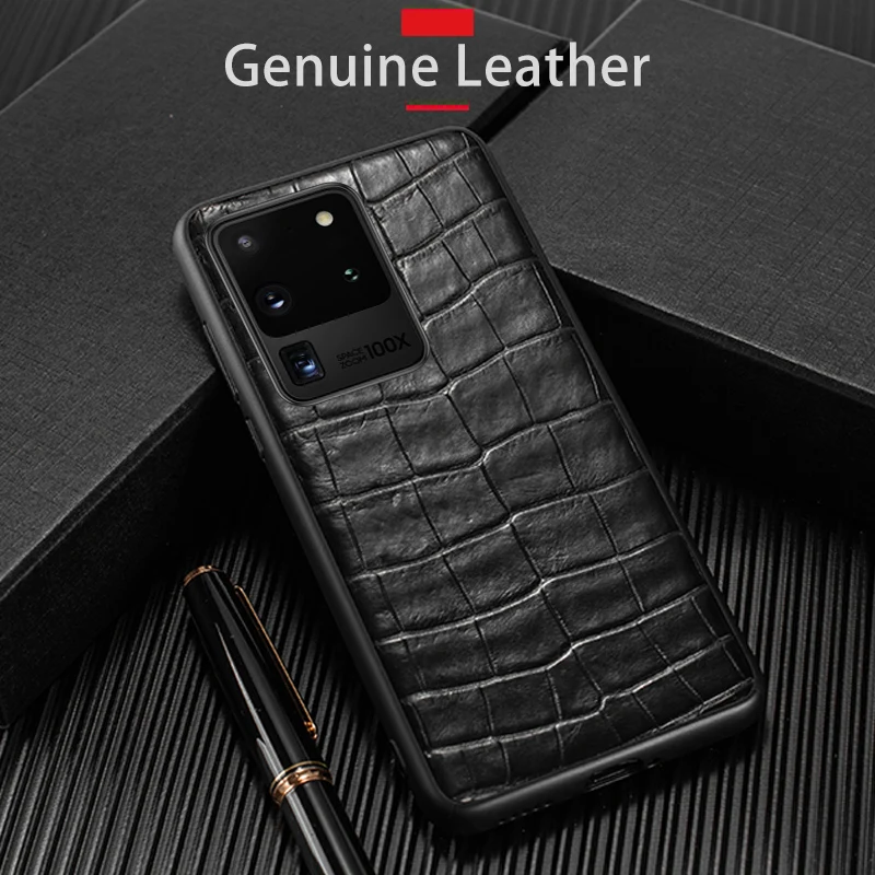 Natural Crocodile Leather Phone Case For Samsung Galaxy S20 Ultra S10 Plus S10e Cases Luxury Alligator Neck Belly Tail Cover Natural Crocodile Leather Phone Case For Samsung Galaxy S20 Ultra S10 Plus S10e Cases Luxury Alligator Neck Belly Tail Cover