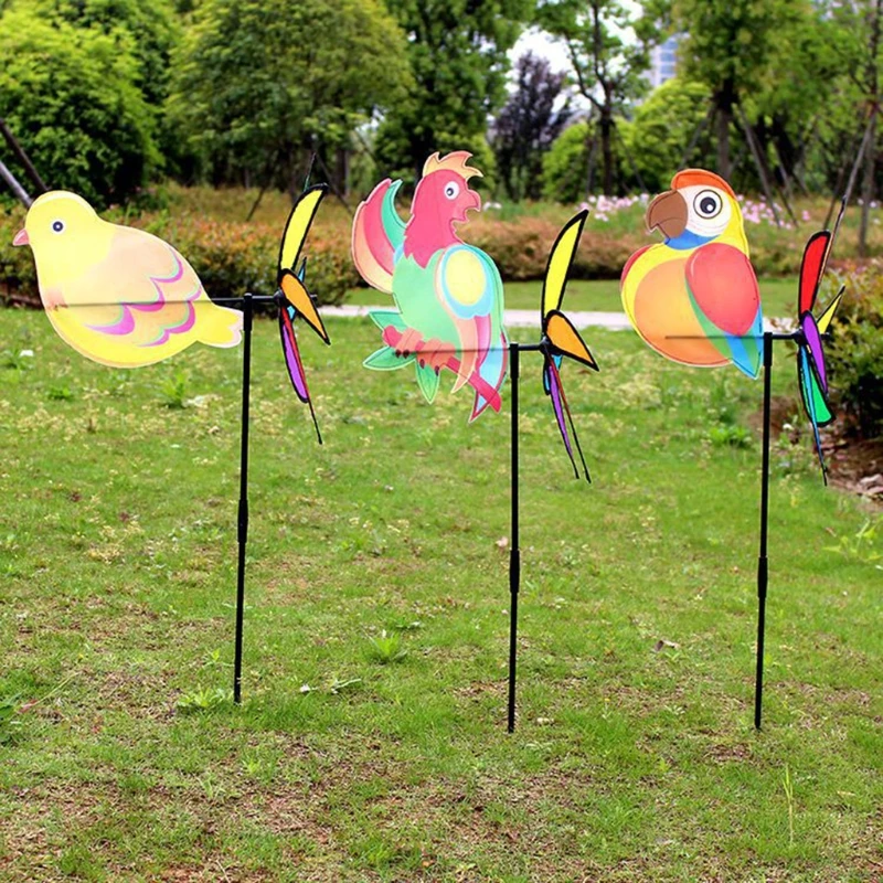 Whirligig Yard Garden Decor Kids Toys 3D Large Cute Animal Windmill Wind Spinner