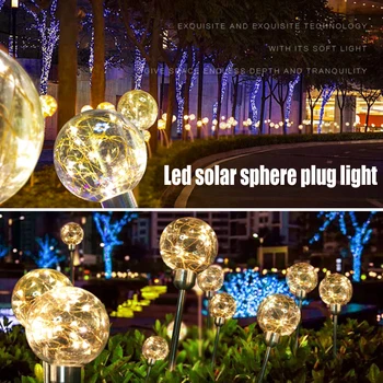 

Durable Garden Solar Lights Waterproof Path Light Spherical Eco-Friendly Lawn Lamp Home Outdoor LED Patio IP65