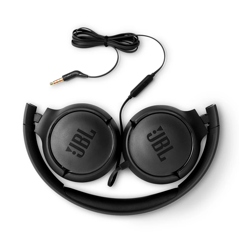 Original JBL T500 Wired Pure Bass Headphone Sports Game Gym Headset Foldable Earphone Light with Mic for iPhone