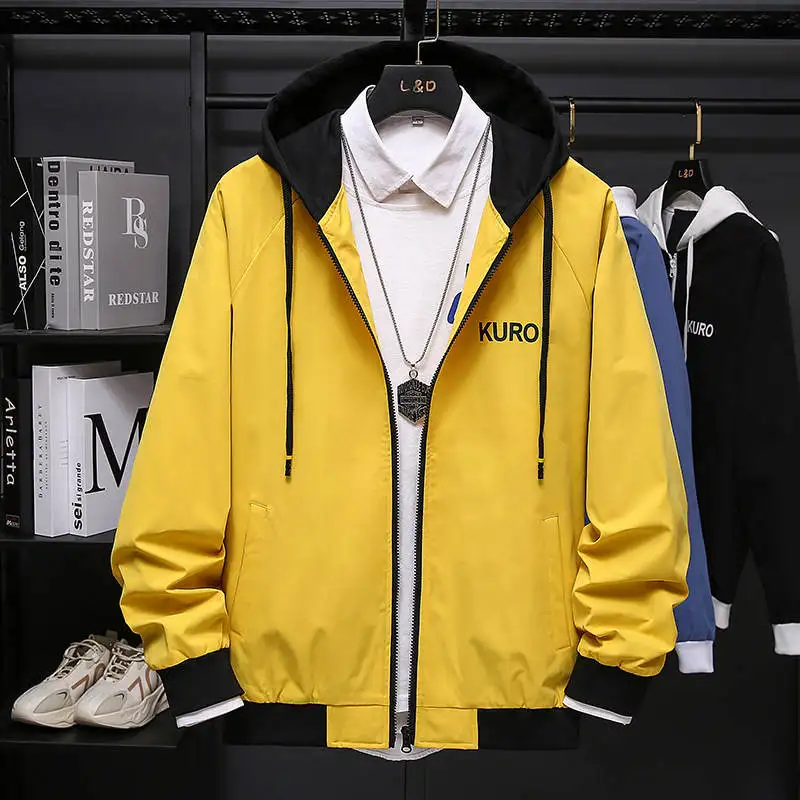 New waterproof casual spring autumn Hooded jackets male hooded spring coats outerwear male clothing - Цвет: 3