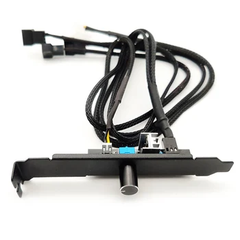 

12V Regulator Speed Controller Knob 1 To 3 8 Way 4D SATA Power Supply Practical 4Pin 3Pin Adapter Cooling Fan Hub Computer