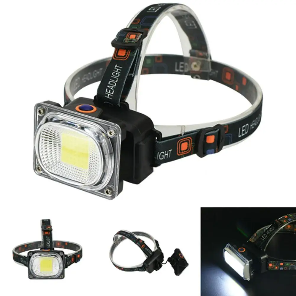 

COB LED Headlight High Brightness Portable Flashlight Outdoor Wearing Flashlight Third Gear Camping Fishing Night Light