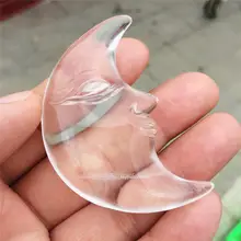 1 шт. AAAAA натуральный белый кристалл ручной резной Луна Хрустальная статуя полировка украшения мебели рождественские подарки