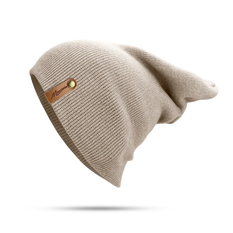 Брендовая зимняя зеленая шапка для мужчин Skullies Beanies Женская модная Теплая Лыжная шапка унисекс эластичная вязаная шапка бини шапки - Цвет: K