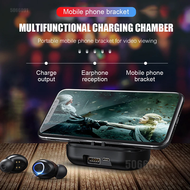 TWS беспроводные наушники Bluetooth наушники с микрофоном светодиодный дисплей беспроводные Bluetooth наушники водонепроницаемые шумоподавление гарнитуры наушники беспроводные
